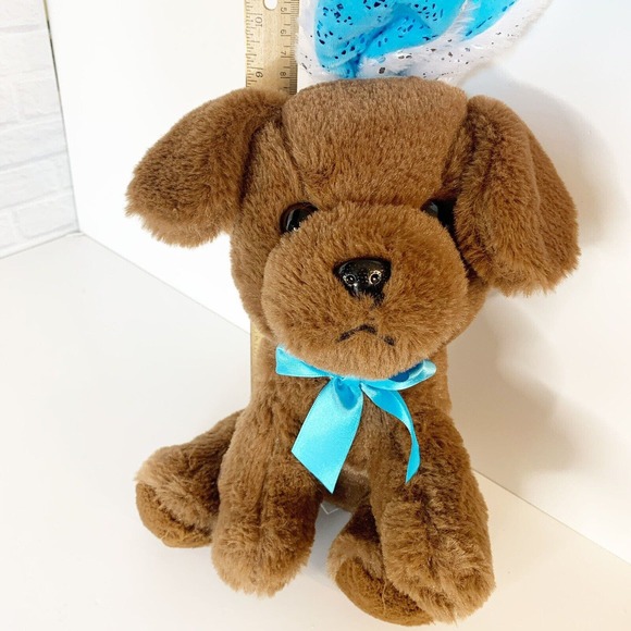 Hug Me Brown Puppy Dog Plush In Bunny Ears Walgreens Sitting Soft Stuffed Animal - Picture 7 of 7